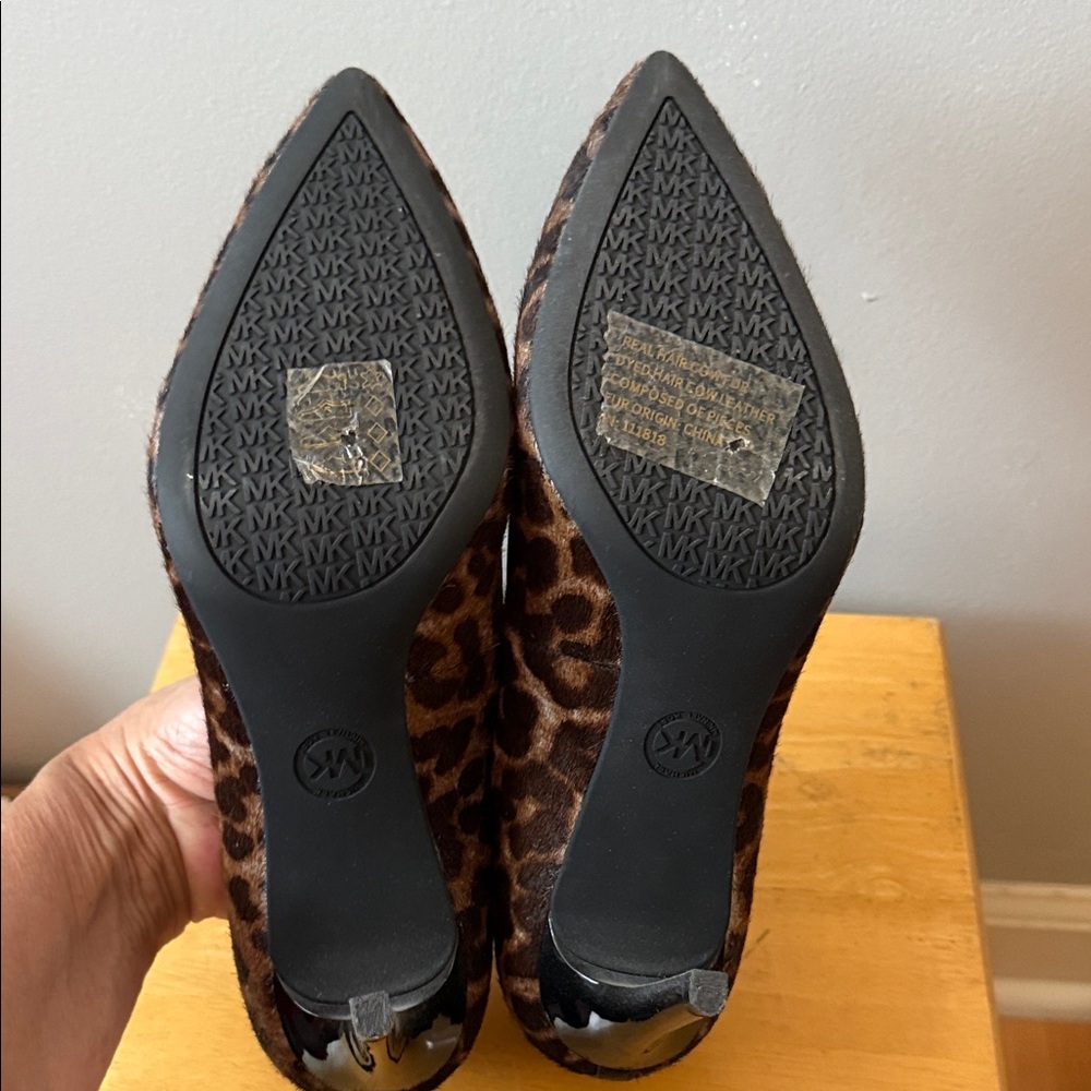 Michael Kors Brown Leopard Print Heels - Picture 5 of 5